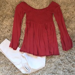 Off the shoulder blouse